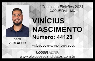 Candidato VINÍCIUS NASCIMENTO 2024 - COQUEIRAL - Eleições