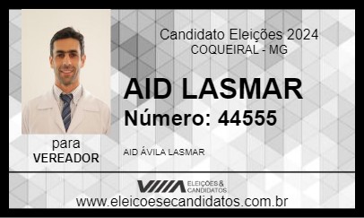 Candidato AID LASMAR 2024 - COQUEIRAL - Eleições