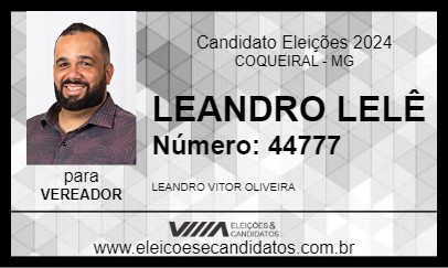 Candidato LEANDRO LELÊ 2024 - COQUEIRAL - Eleições