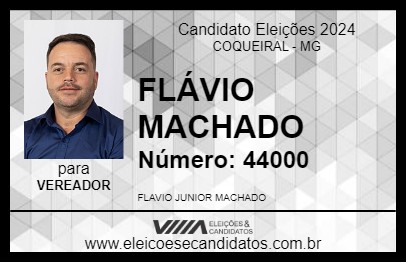 Candidato FLÁVIO MACHADO 2024 - COQUEIRAL - Eleições