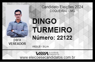 Candidato DINGO TURMEIRO 2024 - COQUEIRAL - Eleições