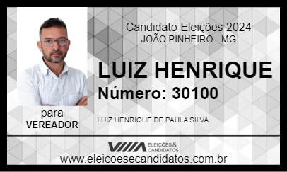 Candidato LUIZ HENRIQUE 2024 - JOÃO PINHEIRO - Eleições