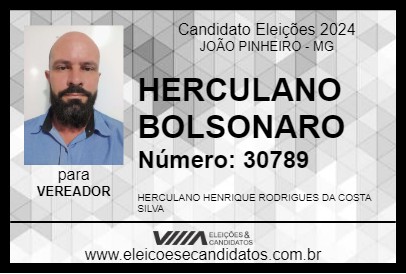 Candidato HERCULANO BOLSONARO 2024 - JOÃO PINHEIRO - Eleições