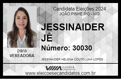 Candidato JESSINAIDER JÊ 2024 - JOÃO PINHEIRO - Eleições