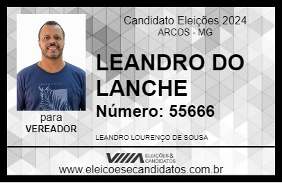 Candidato LEANDRO DO LANCHE 2024 - ARCOS - Eleições