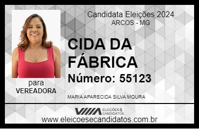 Candidato CIDA DA FÁBRICA 2024 - ARCOS - Eleições