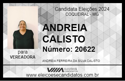 Candidato ANDREIA CALISTO 2024 - COQUEIRAL - Eleições