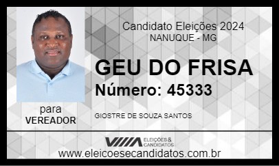 Candidato GEU DO FRISA 2024 - NANUQUE - Eleições