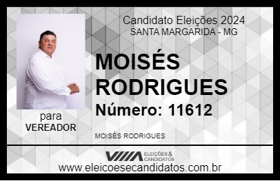 Candidato MOISÉS RODRIGUES 2024 - SANTA MARGARIDA - Eleições