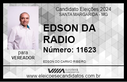 Candidato EDSON DA RADIO 2024 - SANTA MARGARIDA - Eleições