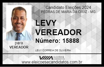 Candidato LEVY VEREADOR 2024 - PEDRAS DE MARIA DA CRUZ - Eleições