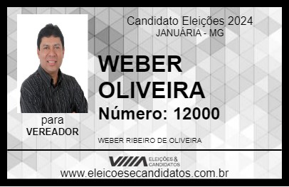 Candidato WEBER OLIVEIRA 2024 - JANUÁRIA - Eleições