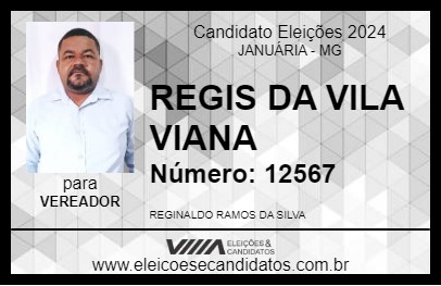 Candidato REGIS DA VILA VIANA 2024 - JANUÁRIA - Eleições