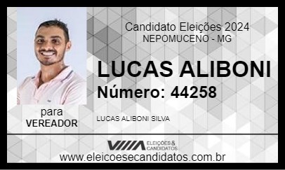 Candidato LUCAS ALIBONI 2024 - NEPOMUCENO - Eleições