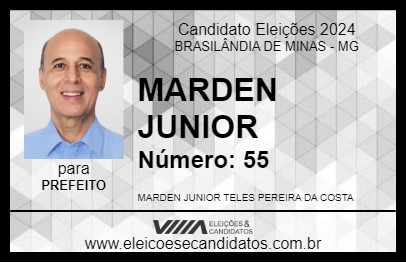 Candidato MARDEN JUNIOR 2024 - BRASILÂNDIA DE MINAS - Eleições