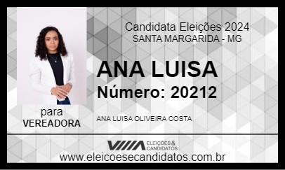 Candidato ANA LUISA 2024 - SANTA MARGARIDA - Eleições