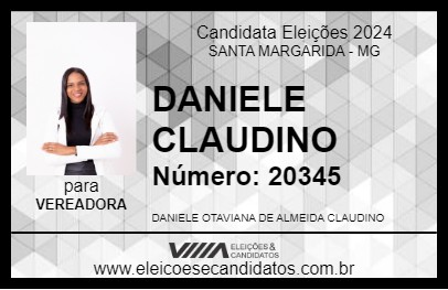 Candidato DANIELE CLAUDINO 2024 - SANTA MARGARIDA - Eleições