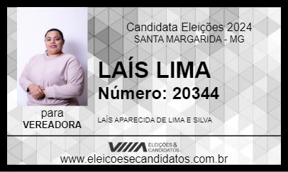 Candidato LAÍS LIMA 2024 - SANTA MARGARIDA - Eleições