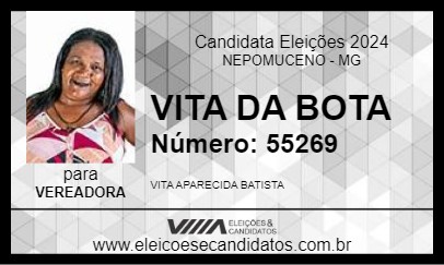 Candidato VITA DA BOTA 2024 - NEPOMUCENO - Eleições