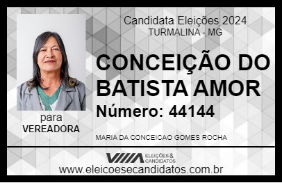 Candidato CONCEIÇÃO DO BATISTA AMOR  2024 - TURMALINA - Eleições