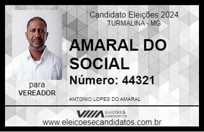 Candidato AMARAL DO SOCIAL 2024 - TURMALINA - Eleições