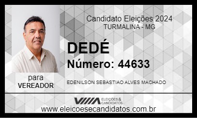 Candidato DEDÊ 2024 - TURMALINA - Eleições