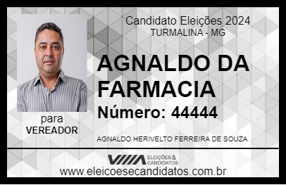 Candidato AGNALDO DA FARMACIA 2024 - TURMALINA - Eleições