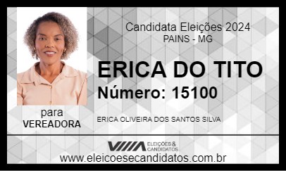 Candidato ERICA DO TITO 2024 - PAINS - Eleições