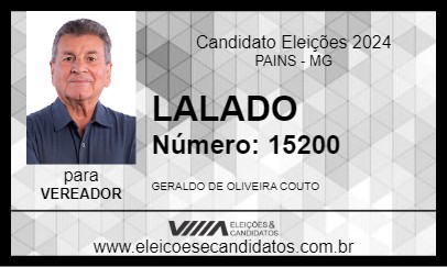 Candidato LALADO 2024 - PAINS - Eleições