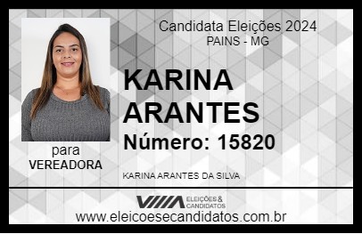 Candidato KARINA ARANTES 2024 - PAINS - Eleições