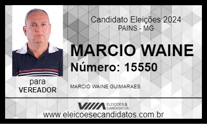 Candidato MARCIO WAINE 2024 - PAINS - Eleições