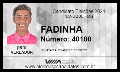 Candidato FADINHA 2024 - NANUQUE - Eleições