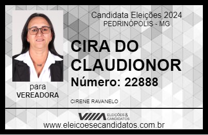 Candidato CIRA DO CLAUDIONOR 2024 - PEDRINÓPOLIS - Eleições