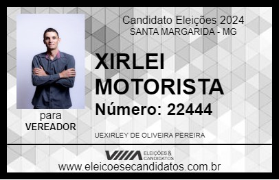 Candidato XIRLEI MOTORISTA 2024 - SANTA MARGARIDA - Eleições