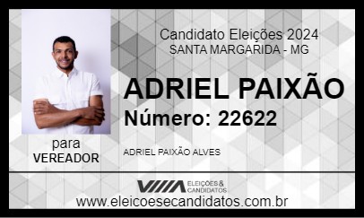 Candidato ADRIEL PAIXÃO 2024 - SANTA MARGARIDA - Eleições