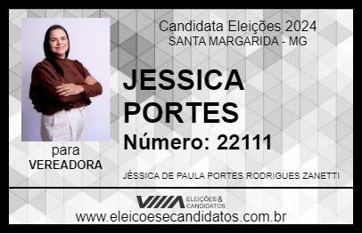 Candidato JESSICA PORTES 2024 - SANTA MARGARIDA - Eleições