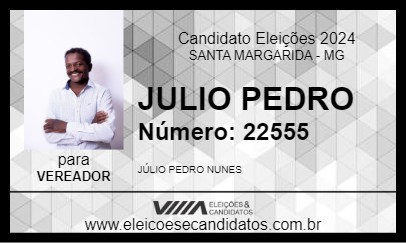 Candidato JULIO PEDRO 2024 - SANTA MARGARIDA - Eleições