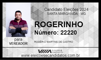 Candidato ROGERINHO 2024 - SANTA MARGARIDA - Eleições