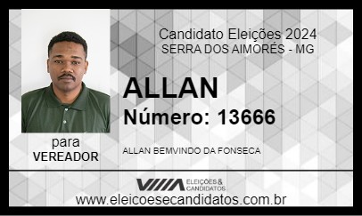 Candidato ALLAN 2024 - SERRA DOS AIMORÉS - Eleições