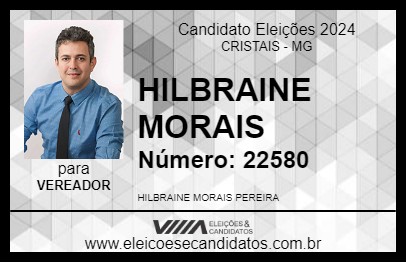 Candidato HILBRAINE MORAIS 2024 - CRISTAIS - Eleições