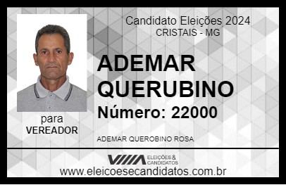 Candidato ADEMAR QUERUBINO 2024 - CRISTAIS - Eleições