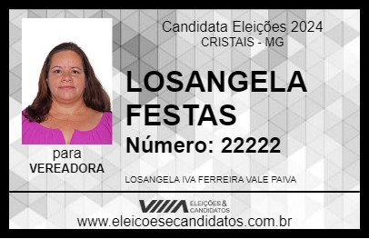 Candidato LOSANGELA FESTAS  2024 - CRISTAIS - Eleições