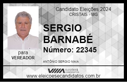 Candidato SERGIO BARNABÉ 2024 - CRISTAIS - Eleições