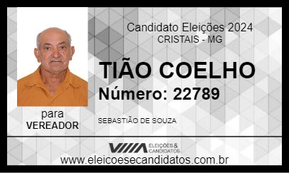 Candidato TIÃO COELHO  2024 - CRISTAIS - Eleições