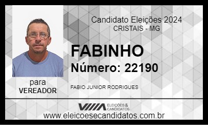 Candidato FABINHO 2024 - CRISTAIS - Eleições