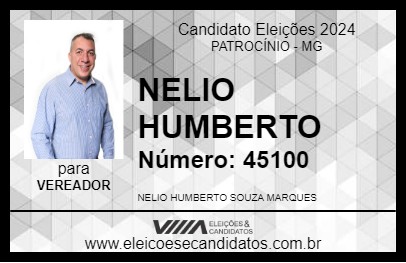 Candidato NELIO HUMBERTO  2024 - PATROCÍNIO - Eleições