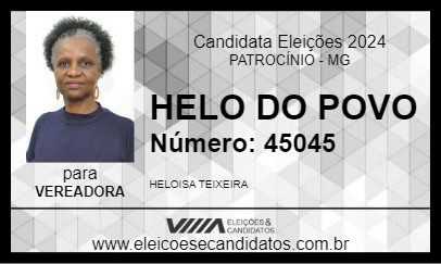 Candidato HELO DO POVO 2024 - PATROCÍNIO - Eleições