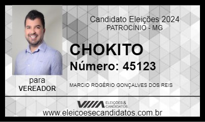 Candidato CHOKITO 2024 - PATROCÍNIO - Eleições