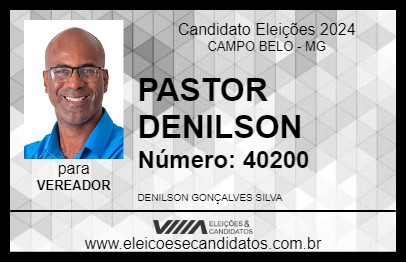 Candidato PASTOR DENILSON 2024 - CAMPO BELO - Eleições