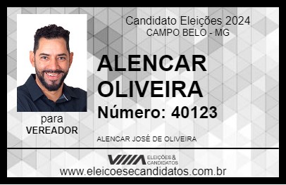 Candidato ALENCAR OLIVEIRA 2024 - CAMPO BELO - Eleições